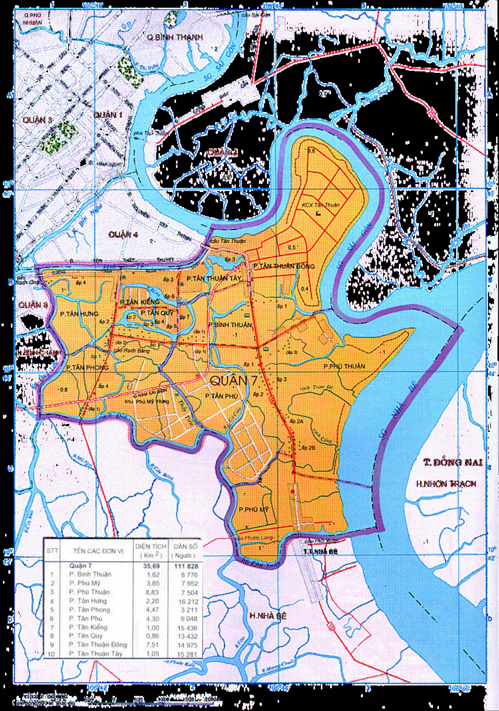 Bản đồ Quận 7 của TP. HCM | Virtual Saigon